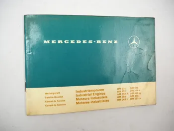 Mercedes Benz OM 314 352 360 346 355 A h Industriemotor Wartungsheft blanko 1979