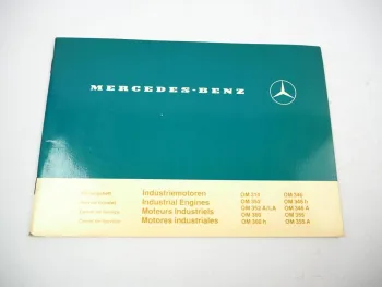 Mercedes Benz OM 314 352 360 346 355 A h Industriemotor Wartungsheft blanko 1983