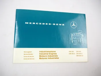 Mercedes Benz OM 364 366 A LA Industriemotor Wartungsheft blanko 1990