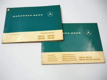 Mercedes Benz OM 401 402 403 404 Betriebsanleitung Industriemotor + Wartungsheft