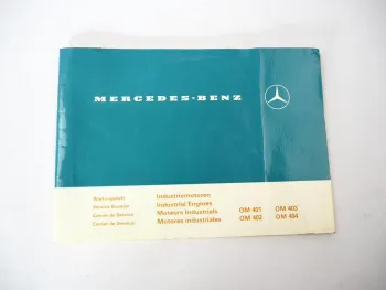 Mercedes Benz OM 401 402 403 404 Industriemotor Wartungsheft blanko 1980