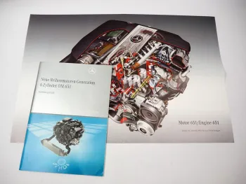 Mercedes Benz OM651 Diesel Motor Einführungsschrift 2008 mit Poster