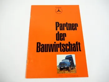 Mercedes Benz Partner der Bauwirtschaft Hochbau Tiefbau Prospekt 1972