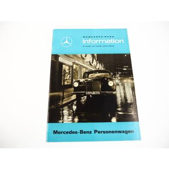Mercedes Benz Personenwagen Information Prospekt 1964