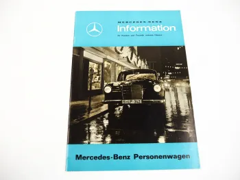 Mercedes Benz Personenwagen Information Prospekt 1964
