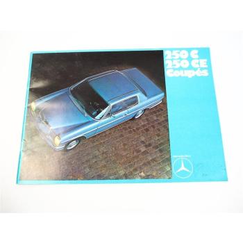 Mercedes Benz PKW 250C 250CE Coupe W114 Prospekt 1970