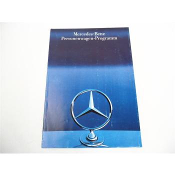 Mercedes Benz PKW Programm 190 200 230 260 300 420 500 560 Prospekt 1985