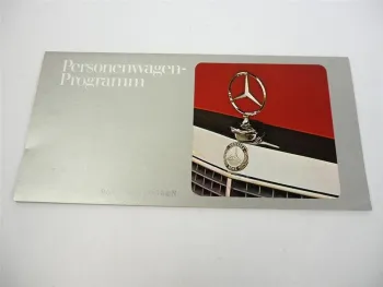 Mercedes Benz PKW Programm 200 220 230 240 250 280 350 450 600 Prospekt 1975