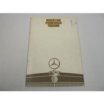 Mercedes Benz PKW Programm 200 220 230 250 280 300 600 D SE SL Prospekt 1967