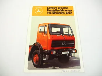 Mercedes Benz Schwere Dreiachs-Baustellenfahrzeuge Prospekt WZ20195/05/010479