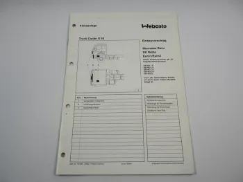 Mercedes Benz SK Reihe Einbauanleitung Webasto Truck Cooler S50 Klimaanlage