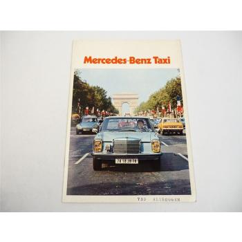 Mercedes Benz Taxi 200D 220D 200 220 230 250 280 280E W123 Prospekt 1973