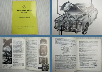 Mercedes Benz Typ 180 Betriebsanleitung Bedienungsanleitung 1955