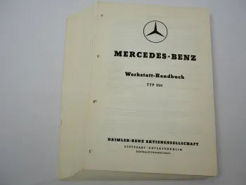 Mercedes Benz Typ 220 W187 & 220a Typ W180 Werkstatthandbuch