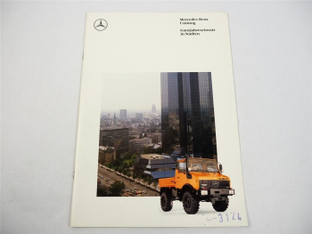 Mercedes Benz U 1000 1200 1700 Unimog Ganzjahreseinsatz in Städten Prospekt 1991