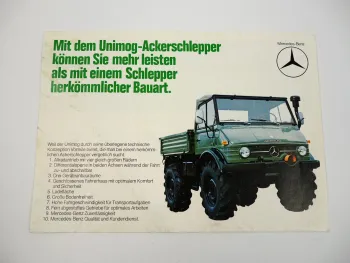Mercedes Benz U 600 800 900 1000 1300 Unimog Ackerschlepper Prospekt