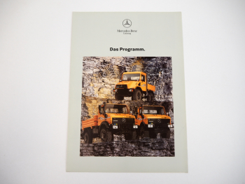 Mercedes Benz U90 bis U2450 Unimog Produktprogramm Prospekt 1996