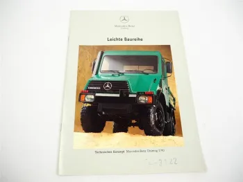 Mercedes Benz U90 Unimog Leichte Baureihe Technisches Konzept Prospekt 1992