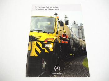 Mercedes Benz Unimog Einsatz als Schienenfahrzeug Prospekt 2006