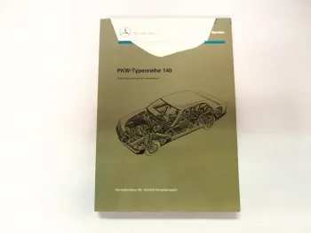 Mercedes Benz W140 300 400 500 600 V12 SE SEL Einführung Werkstatthandbuch 1991