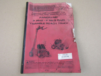 Merlo Panoramic P 38.13 Plus Variable Reach Truck Instruction Handbook Maintenan