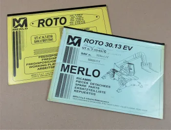 Merlo ROTO 30.13 EV Teleskopstapler Ersatzteilliste Bildkatalog + Arbeitsbühne