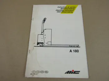 MIC A180 Hubwagen Instructions Betriebsanleitung Gebruiksaanwijzing 90er Jahre