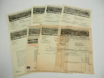 Mielewerke AG Gütersloh Westfalen Posten Rechnungen Briefe 1932 bis 1951