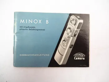 Minox B Camera Minikamera Betriebsanleitung Bedienungsanleitung 1950/60er Jahre