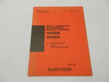 Mitsubishi 4DQ5 4DQ3 Diesel Engine Parts List 1988 Ersatzteilliste