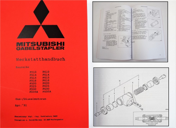 Mitsubishi FD FG 10 14 15 18 20 25 30 35A Werkstatthandbuch 1991