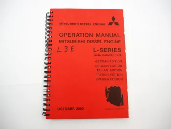 Mitsubishi L2A L2C L2E L3A L3C L3E Diesel Engines L-Series Betriebsanleitung