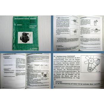 Mitsubishi L2A L2C L2E L3A L3C Motor Betriebsanleitung 1986 Operation Manual