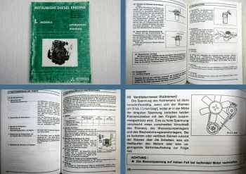 Mitsubishi L2A L2C L2E L3A L3C Motor Betriebsanleitung 1986 Operation Manual
