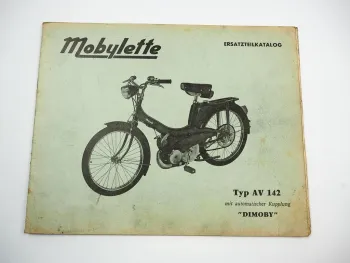 Mobylette AV 142 Mofa Moped mit Kupplung Dimoby Ersatzteilkatalog 1965