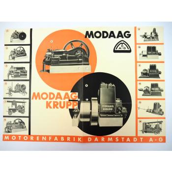 MODAG MODAAG KRUPP Dieselmotor D3n Lokomobil Aggregate Darmstadt Prospekt 1932