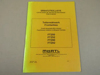 Mörtl FT 250 252 290 292 Tellermähwerk Frontanbau 2/1997 Ersatzteilliste