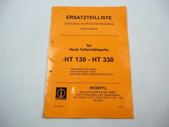 Mörtl HT 130 170 210 250 290 330 Tellermähwerk Heckanbau Ersatzteilliste 1994