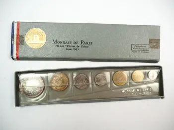 Monnaie de Paris 7x Münzen Münzsatz Frankreich Serie 1965