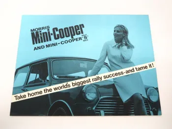 Morris Mini Cooper S Mk II PKW Prospekt Brochure 1960er Jahre