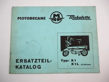 Motobecane Mobylette X1 X1L Mofa Moped Ersatzteilkatalog Ersatzteilliste 1973