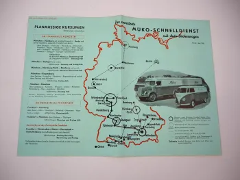 MüKo Hugendubel Bücher Schnelldienst VW T1 Mercedes Fahrplan Buchhandel 1952