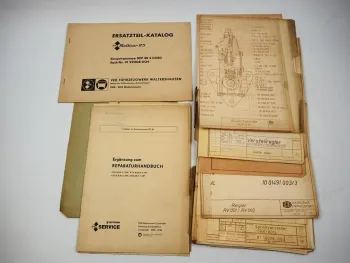 Multicar M25 Einspritzpumpe DEP4K Ersatzteilliste Prüfblätter Techn. Zeichnungen