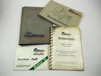 Multicar M26 + A/L/AL LD ALD Betriebsanleitung & Serviceheft 1995 Pflege Wartung