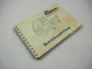 Multicar M26 + A/L/AL LD ALD & H - HALD Betriebsanleitung 1996