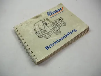 Multicar M26 + A/L/AL LD ALD & H - HALD Betriebsanleitung 1999 Pflege & Wartung