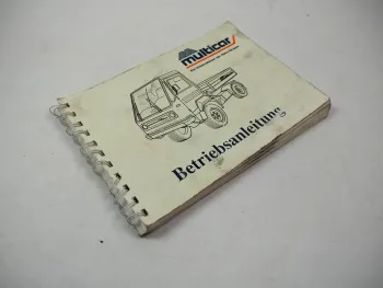 Multicar M26 + A/L/AL LD ALD & H - HALD Betriebsanleitung 1999 Pflege & Wartung