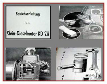 MWM KD 211 Z Dieselmotor Betriebsanleitung Ersatzteilliste 1957