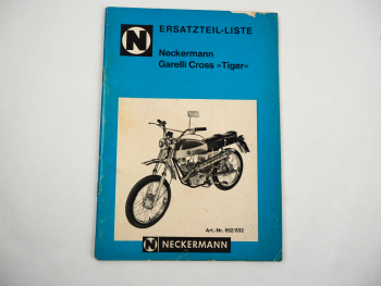 Neckermann Garelli Cross Tiger Motorrad Ersatzteilliste 1971