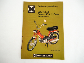 Neckermann Garelli Duoped 40SL 2 Gang Automatik Bedienungsanleitung 1976